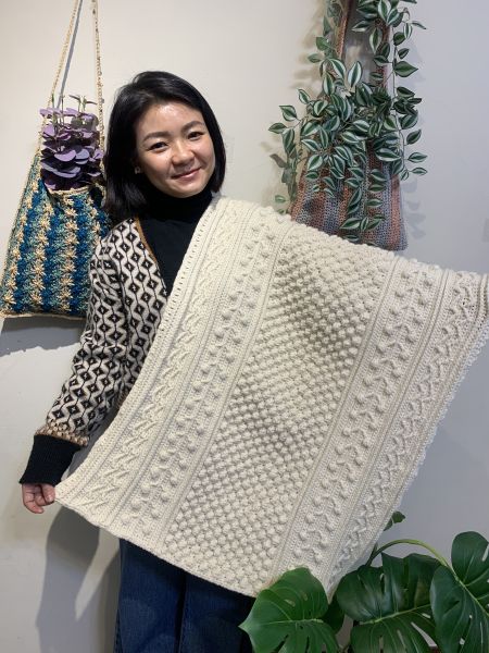 日本原廠材料包 - 冬のかぎ針あみこも駝羊毛毯+教學影片 