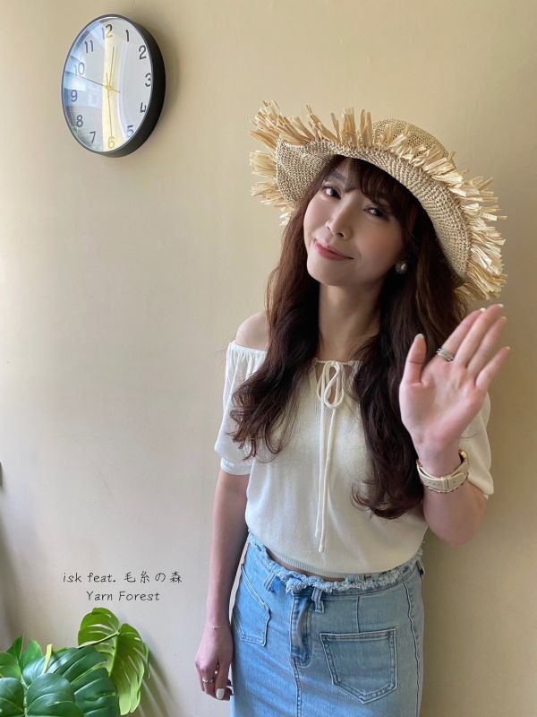 isk-002，Raffia Happy Mood Hat 編織材料包 