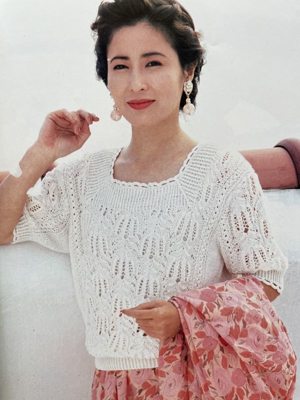 珍稀一本！老師私藏日文「超絕版」編織書！-岡江久美子が着る春夏の手編み 