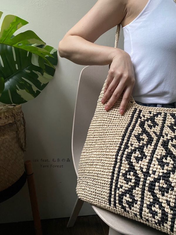 isk-001，Raffia Bag 編織材料包 