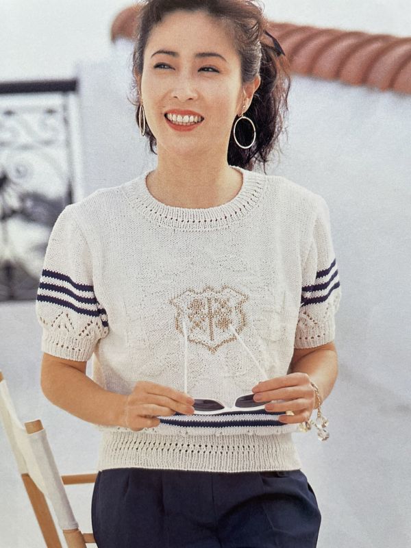 珍稀一本！老師私藏日文「超絕版」編織書！-岡江久美子が着る春夏の手編み 
