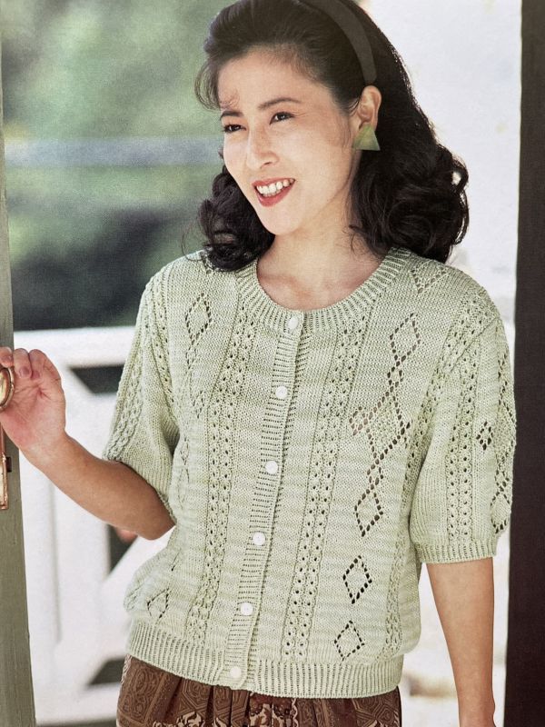 珍稀一本！老師私藏日文「超絕版」編織書！-岡江久美子が着る春夏の手編み 