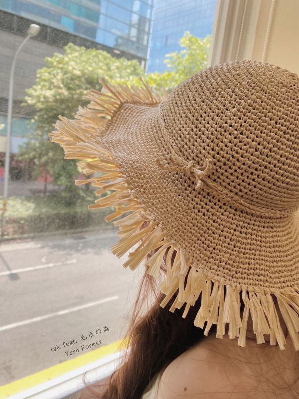isk-002，Raffia Happy Mood Hat 編織材料包 