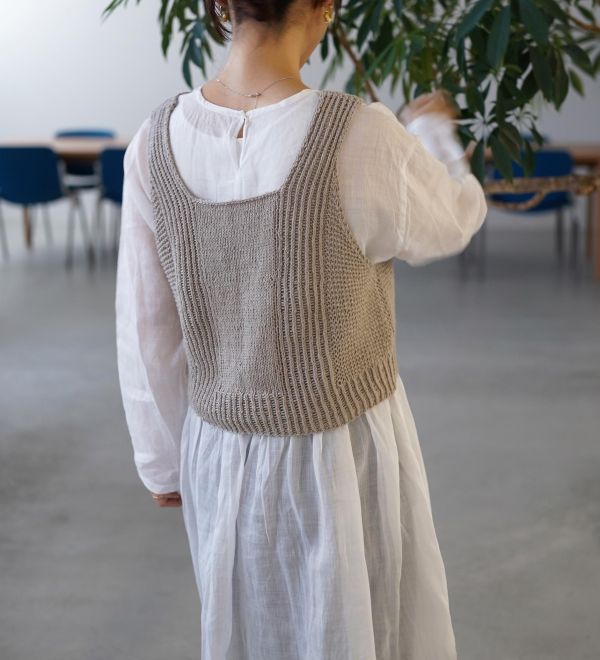 DARUMA - 棒針羅紋編織背心 材料包 