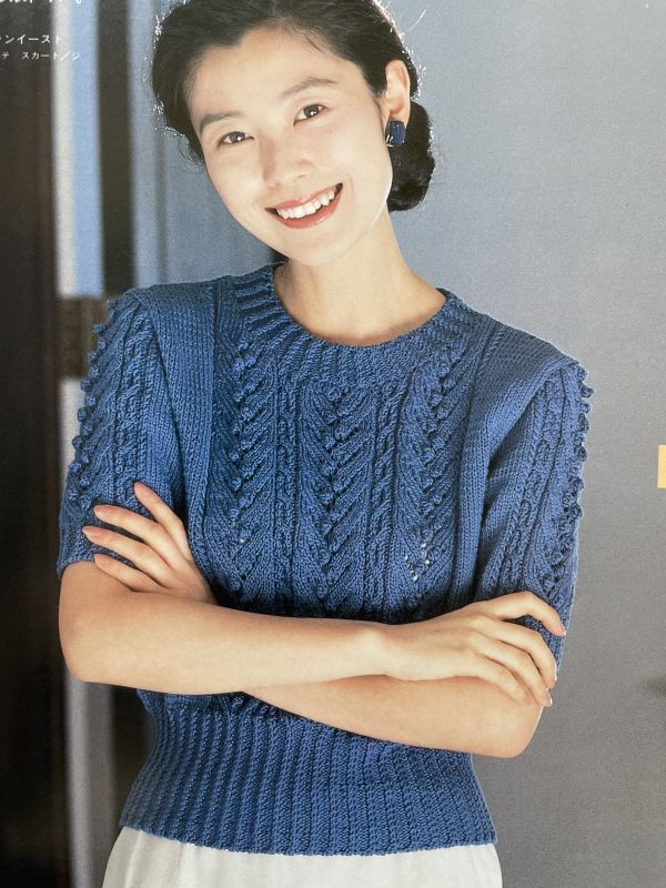 珍稀一本！老師私藏日文「超絕版」編織書！-手塚理美が着る春夏のセーター 