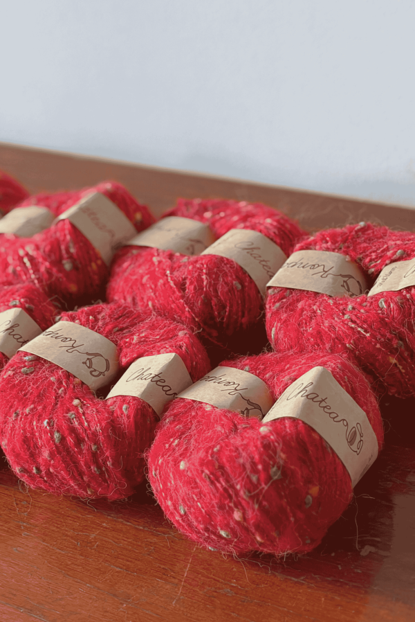 isk-037，小紅帽｜棒針連帽圍巾 材料包+教學影片 棒針,帽兜,圍巾,聖誕節,交換禮物,材料包,編織,毛線