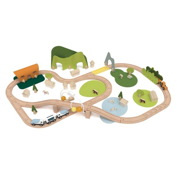 木遊小鎮火車組(100pcs) New Nature Train Set｜孩子最愛的軌道組合．適合3歲以上【德國Classic World客來喜經典木玩】 classic world,德國木玩具,德國,客來喜,德國客來喜,德國classicworld,classicworld,classicworld台灣代理,classicworld獨家代理,德國設計玩具,玩具,木玩,經典木玩,木製玩具,木質玩具,兒童玩具,寶寶玩具,益智,益智玩具,安全玩具,無甲醛,零甲醛,無毒,環保漆,手眼協調,視覺發展玩具,智能發展玩具,視覺專注,角色扮演玩具,家家酒玩具,想像