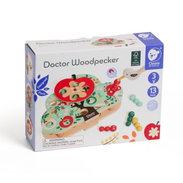 啄木鳥診所 Doctor Woodpecker｜益智藏蟲遊戲 幼兒啟蒙 兒童生日．適合3歲以上【德國Classic World客來喜經典木玩】 classic world,德國木玩具,德國,客來喜,德國客來喜,德國classicworld,classicworld,classicworld台灣代理,classicworld獨家代理,德國設計玩具,玩具,木玩,經典木玩,木製玩具,木質玩具,兒童玩具,寶寶玩具,益智,益智玩具,安全玩具,無甲醛,零甲醛,無毒,環保漆,手眼協調,視覺發展玩具,智能發展玩具,視覺專注,抓握力,感官認知,趣味遊戲,積