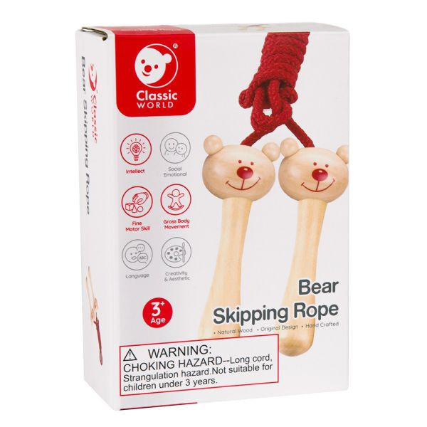 【每筆訂單限贈１個】熊熊跳繩 Bear Skipping Rope《4610》【德國Classic World客來喜經典木玩】 classic world,德國木玩具,德國,客來喜,德國客來喜,德國classicworld,classicworld,classicworld台灣代理,classicworld獨家代理,德國設計玩具,玩具,木玩,經典木玩,木製玩具,木質玩具,兒童玩具,寶寶玩具,益智,益智玩具,安全玩具,無甲醛,零甲醛,無毒,環保漆,手眼協調,視覺發展玩具,智能發展玩具,視覺專注,抓握力,交通工具,創意力,想像