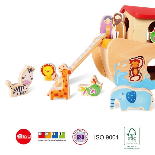 諾亞方舟 Noah's Ark ｜幼兒積木遊戲．適合18個月以上【德國Classic World客來喜經典木玩】 classic world,德國木玩具,德國,客來喜,德國客來喜,德國classicworld,classicworld,classicworld台灣代理,classicworld獨家代理,德國設計玩具,玩具,木玩,經典木玩,木製玩具,木質玩具,兒童玩具,寶寶玩具,益智,益智玩具,安全玩具,無甲醛,零甲醛,無毒,環保漆,手眼協調,視覺發展玩具,智能發展玩具,視覺專注力,辨識時間,手眼協調,邏輯思維