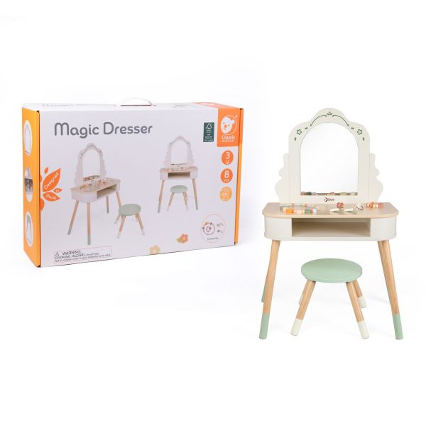 夢幻魔法梳妝台 Magic Dresser｜扮家家酒．適合3歲以上【德國Classic World客來喜經典木玩】 classic world,德國木玩具,德國,客來喜,德國客來喜,德國classicworld,classicworld,classicworld台灣代理,classicworld獨家代理,德國設計玩具,玩具,木玩,經典木玩,木製玩具,木質玩具,兒童玩具,寶寶玩具,益智,益智玩具,安全玩具,無甲醛,零甲醛,無毒,環保漆,手眼協調,視覺發展玩具,智能發展玩具,視覺專注,抓握力,感官認知,角色扮演,化