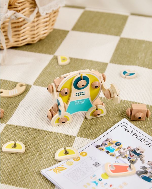 百變機器人 Flexi Robots｜3合1組裝DIY積木［全系列3款］．適合6歲以上【德國Classic world客來喜經典木玩】 classic world,德國木玩具,德國,客來喜,德國客來喜,德國classicworld,classicworld,classicworld台灣代理,classicworld獨家代理,德國設計玩具,玩具,木玩,經典木玩,木製玩具,木質玩具,兒童玩具,寶寶玩具,益智,益智玩具,安全玩具,無甲醛,零甲醛,無毒,環保漆,手眼協調,視覺發展玩具,智能發展玩具,視覺專注,抓握力,感官認知,交通工具玩具