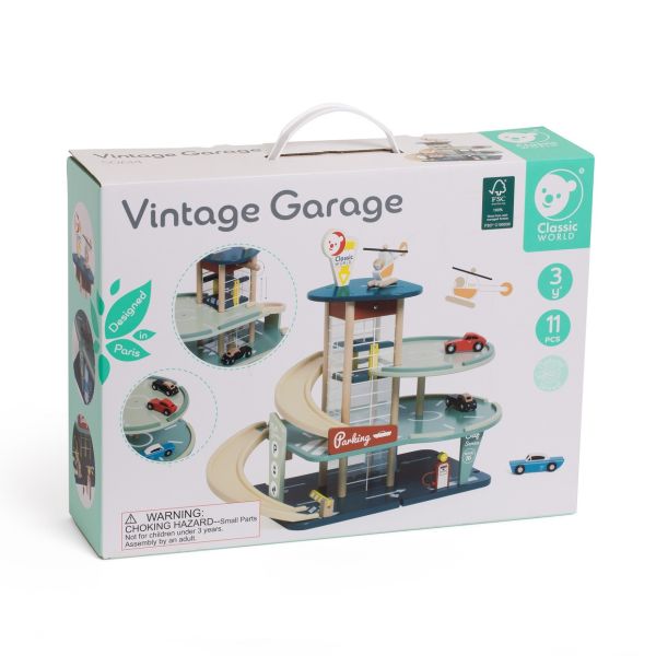 復古停車場 Vintage Garage｜附贈1直升機+3小汽車．兒童生日送禮首選．適合3歲以上【德國Classic World客來喜經典木玩】 classic world,德國木玩具,德國,客來喜,德國客來喜,德國classicworld,classicworld,classicworld台灣代理,classicworld獨家代理,德國設計玩具,玩具,木玩,經典木玩,木製玩具,木質玩具,兒童玩具,寶寶玩具,益智,益智玩具,安全玩具,無甲醛,零甲醛,無毒,環保漆,手眼協調,視覺發展玩具,智能發展玩具,視覺專注,抓握力,感官認知,交通工具玩具