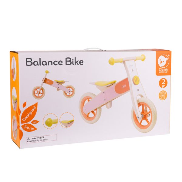 粉紅滑步車 Balance Bike｜椅座高度可調整．適合3歲以上【德國Classic World客來喜經典木玩】 classic world,德國木玩具,德國,客來喜,德國客來喜,德國classicworld,classicworld,classicworld台灣代理,classicworld獨家代理,德國設計玩具,玩具,木玩,經典木玩,木製玩具,木質玩具,兒童玩具,寶寶玩具,益智,益智玩具,安全玩具,無甲醛,零甲醛,無毒,環保漆,手眼協調,視覺發展玩具,智能發展玩具,視覺專注,抓握力,交通工具,創意力,想像