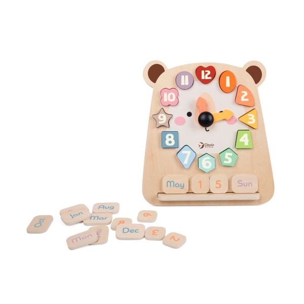 熊熊時光學習板 Tic-Tac Bear｜兒童學習時間時鐘．適合2歲以上【德國Classic World客來喜經典木玩】 classic world,德國木玩具,客來喜,德國客來喜,德國classicworld,classicworld,classicworld台灣代理,classicworld獨家代理,德國設計玩具,玩具,木玩,經典木玩,木製玩具,木質玩具,兒童玩具,寶寶玩具,益智,益智玩具,安全玩具,無甲醛,零甲醛,無毒,環保漆,手眼協調,視覺發展玩具,智能發展玩具,視覺專注,想像力,邏輯力,空間認知,抓握力,拼