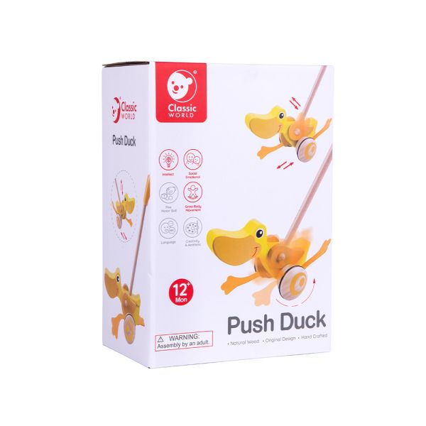 推推小鴨 Puch Dock｜學步陪伴玩具．適合12個月以上【德國Classic World客來喜經典木玩】 classic world,德國木玩具,德國,客來喜,德國客來喜,德國classicworld,classicworld,classicworld台灣代理,classicworld獨家代理,德國設計玩具,玩具,木玩,經典木玩,木製玩具,木質玩具,兒童玩具,寶寶玩具,益智,益智玩具,安全玩具,無甲醛,零甲醛,無毒,環保漆,手眼協調,視覺發展玩具,智能發展玩具,視覺專注,抓握力,感官認知,角色扮演,化