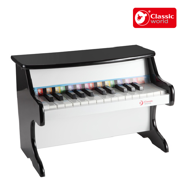 【５折出清】黑色木製鋼琴 Black Piano｜玩具樂器．適合18個月以上【音樂聲響玩具提升寶貝感受力】 classic world,德國木玩具,德國,客來喜,德國客來喜,德國classicworld,classicworld,classicworld台灣代理,classicworld獨家代理,德國設計玩具,玩具,木玩,經典木玩,木製玩具,木質玩具,兒童玩具,寶寶玩具,益智,益智玩具,安全玩具,無甲醛,零甲醛,無毒,環保漆,手眼協調,視覺發展玩具,智能發展玩具,視覺專注,抓握力,音樂玩具,鋼琴,鋼琴玩