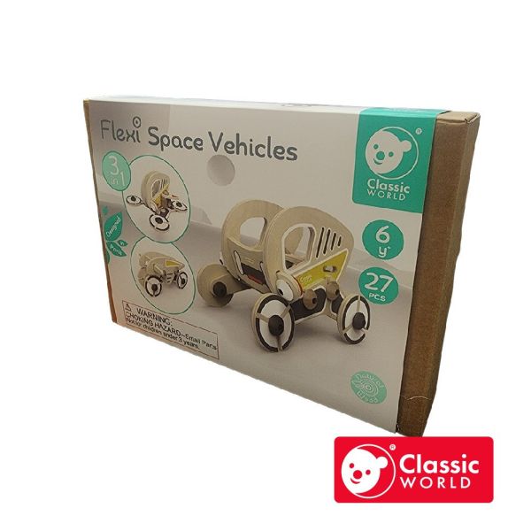 百變探險車 Flexi Space Vehicles｜3合1組裝DIY積木［全系列3款］．適合6歲以上【德國Classic world客來喜經典木玩】 classic world,德國木玩具,德國,客來喜,德國客來喜,德國classicworld,classicworld,classicworld台灣代理,classicworld獨家代理,德國設計玩具,玩具,木玩,經典木玩,木製玩具,木質玩具,兒童玩具,寶寶玩具,益智,益智玩具,安全玩具,無甲醛,零甲醛,無毒,環保漆,手眼協調,視覺發展玩具,智能發展玩具,視覺專注,抓握力,感官認知,交通工具玩具