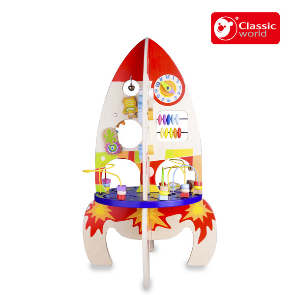 小小太空人❤太空火箭撥珠 Multi-activity Rocket｜適合18個月以上【德國Classic World客來喜經典木玩】 classic world,德國木玩具,德國,客來喜,德國客來喜,德國classicworld,classicworld,classicworld台灣代理,classicworld獨家代理,德國設計玩具,玩具,木玩,經典木玩,木製玩具,木質玩具,兒童玩具,寶寶玩具,益智,益智玩具,安全玩具,無甲醛,零甲醛,無毒,環保漆,手眼協調,視覺發展玩具,智能發展玩具,視覺專注,想像力,邏輯力,空間認知,多功