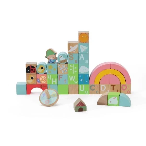 彩虹花園小小冒險積木 (40pcs) Rainbow Garden｜積木桶．適合18個月以上【德國Classic World客來喜經典木玩】 classic world,德國木玩具,德國,客來喜,德國客來喜,德國classicworld,classicworld,classicworld台灣代理,classicworld獨家代理,德國設計玩具,玩具,木玩,經典木玩,木製玩具,木質玩具,兒童玩具,寶寶玩具,益智,益智玩具,安全玩具,無甲醛,零甲醛,無毒,環保漆,手眼協調,視覺發展玩具,智能發展玩具,視覺專注,想像力,創造力,語言表達,磁性