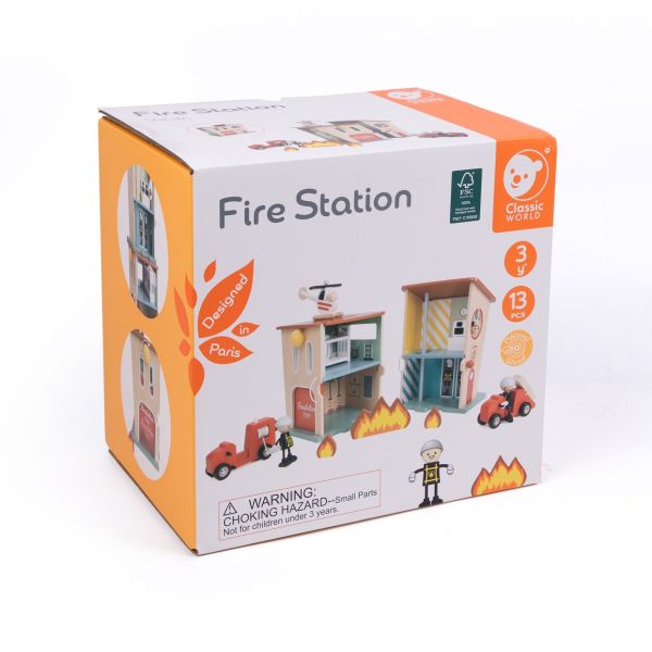木製小屋｜消防救援中心 Fire Station｜職業扮家家酒 兒童生日禮物推薦．適合3歲以上【德國Classic world客來喜經典木玩】 classic world,德國木玩具,德國,客來喜,德國客來喜,德國classicworld,classicworld,classicworld台灣代理,classicworld獨家代理,德國設計玩具,玩具,木玩,經典木玩,木製玩具,木質玩具,兒童玩具,寶寶玩具,益智,益智玩具,安全玩具,無甲醛,零甲醛,無毒,環保漆,手眼協調,視覺發展玩具,智能發展玩具,視覺專注,抓握力,感官認知,角色扮演,牙