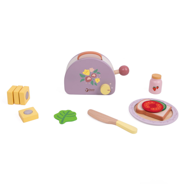 晨曦紫花園．經典木製烤麵包機 Grace Toaster｜廚房扮家家酒．適合3歲以上【德國Classic World客來喜經典木玩】經典下午茶系列 classic world,德國木玩具,德國,客來喜,德國客來喜,德國classicworld,classicworld,classicworld台灣代理,classicworld獨家代理,德國設計玩具,玩具,木玩,經典木玩,木製玩具,木質玩具,兒童玩具,寶寶玩具,益智,益智玩具,安全玩具,無甲醛,零甲醛,無毒,環保漆,手眼協調,視覺發展玩具,智能發展玩具,視覺專注,隨身攜帶玩具,好收納玩具,角色