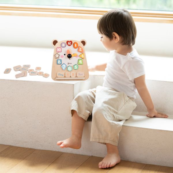 熊熊時光學習板 Tic-Tac Bear｜兒童學習時間時鐘．適合2歲以上【德國Classic World客來喜經典木玩】 classic world,德國木玩具,客來喜,德國客來喜,德國classicworld,classicworld,classicworld台灣代理,classicworld獨家代理,德國設計玩具,玩具,木玩,經典木玩,木製玩具,木質玩具,兒童玩具,寶寶玩具,益智,益智玩具,安全玩具,無甲醛,零甲醛,無毒,環保漆,手眼協調,視覺發展玩具,智能發展玩具,視覺專注,想像力,邏輯力,空間認知,抓握力,拼