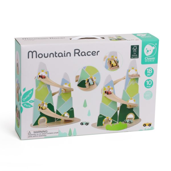 山地競速賽車 Mountain Racer｜兒童玩具賽車軌道組．適合18個月以上【德國Classic World客來喜經典木玩】 classic world,德國木玩具,德國,客來喜,德國客來喜,德國classicworld,classicworld,classicworld台灣代理,classicworld獨家代理,德國設計玩具,玩具,木玩,經典木玩,木製玩具,木質玩具,兒童玩具,寶寶玩具,益智,益智玩具,安全玩具,無甲醛,零甲醛,無毒,環保漆,手眼協調,視覺發展玩具,智能發展玩具,視覺專注,想像力,創造力,語言表達,磁性