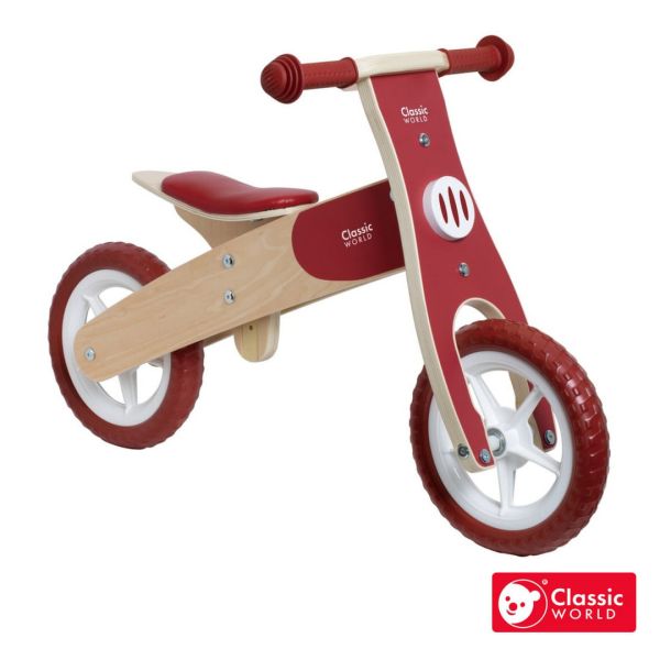 兒童平衡滑步車．經典紅 Balance Bike｜椅座高度可調整．適合2歲以上【德國Classic World客來喜經典木玩】 classic world,德國木玩具,德國,客來喜,德國客來喜,德國classicworld,classicworld,classicworld台灣代理,classicworld獨家代理,德國設計玩具,玩具,木玩,經典木玩,木製玩具,木質玩具,兒童玩具,寶寶玩具,益智,益智玩具,安全玩具,無甲醛,零甲醛,無毒,環保漆,手眼協調,視覺發展玩具,智能發展玩具,視覺專注,抓握力,交通工具,創意力,想像