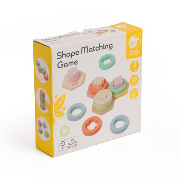 木製形狀配對樂園 Shape Matching Game｜兒童生日 周歲禮物 早教益智玩具．適合2歲以上【德國Classic World客來喜經典木玩】 classic world,德國木玩具,德國,客來喜,德國客來喜,德國classicworld,classicworld,classicworld台灣代理,classicworld獨家代理,德國設計玩具,玩具,木玩,經典木玩,木製玩具,木質玩具,兒童玩具,寶寶玩具,益智,益智玩具,安全玩具,無甲醛,零甲醛,無毒,環保漆,手眼協調,視覺發展玩具,智能發展玩具,視覺專注,抓握力,感官認知,趣味遊戲,積