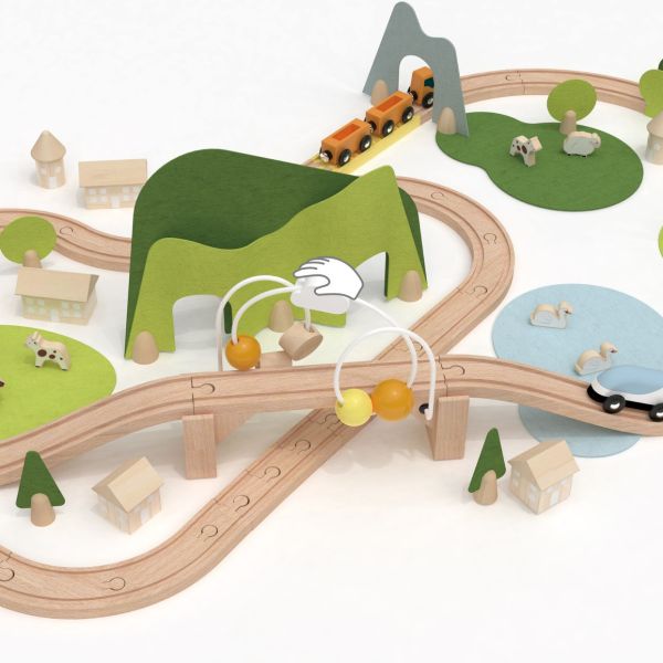木遊小鎮火車組(100pcs) New Nature Train Set｜孩子最愛的軌道組合．適合3歲以上【德國Classic World客來喜經典木玩】 classic world,德國木玩具,德國,客來喜,德國客來喜,德國classicworld,classicworld,classicworld台灣代理,classicworld獨家代理,德國設計玩具,玩具,木玩,經典木玩,木製玩具,木質玩具,兒童玩具,寶寶玩具,益智,益智玩具,安全玩具,無甲醛,零甲醛,無毒,環保漆,手眼協調,視覺發展玩具,智能發展玩具,視覺專注,角色扮演玩具,家家酒玩具,想像