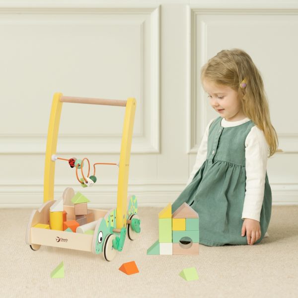 學步玩具｜變色龍寶寶探險車 Baby Walker with Blocks｜適合12個月以上【德國Classic World客來喜經典木玩】 classic world,德國木玩具,德國,客來喜,德國客來喜,德國classicworld,classicworld,classicworld台灣代理,classicworld獨家代理,德國設計玩具,玩具,木玩,經典木玩,木製玩具,木質玩具,兒童玩具,寶寶玩具,益智,益智玩具,安全玩具,無甲醛,零甲醛,無毒,環保漆,手眼協調,視覺發展玩具,智能發展玩具,視覺專注,抓握力,邏輯力,專注力,拼圖,