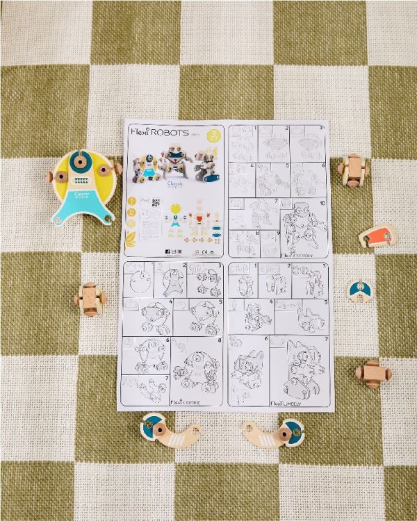 百變機器人 Flexi Robots｜3合1組裝DIY積木［全系列3款］．適合6歲以上【德國Classic world客來喜經典木玩】 classic world,德國木玩具,德國,客來喜,德國客來喜,德國classicworld,classicworld,classicworld台灣代理,classicworld獨家代理,德國設計玩具,玩具,木玩,經典木玩,木製玩具,木質玩具,兒童玩具,寶寶玩具,益智,益智玩具,安全玩具,無甲醛,零甲醛,無毒,環保漆,手眼協調,視覺發展玩具,智能發展玩具,視覺專注,抓握力,感官認知,交通工具玩具