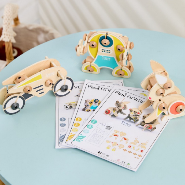 百變小動物 Flexi Animals｜3合1組裝DIY積木［全系列3款］．適合6歲以上【德國Classic world客來喜經典木玩】 classic world,德國木玩具,德國,客來喜,德國客來喜,德國classicworld,classicworld,classicworld台灣代理,classicworld獨家代理,德國設計玩具,玩具,木玩,經典木玩,木製玩具,木質玩具,兒童玩具,寶寶玩具,益智,益智玩具,安全玩具,無甲醛,零甲醛,無毒,環保漆,手眼協調,視覺發展玩具,智能發展玩具,視覺專注,抓握力,感官認知,交通工具玩具