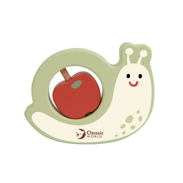 周歲送禮推薦｜蝸牛蘋果轉轉樂 Snail Grasping｜寶寶隨身實用玩具．適合0個月以上【德國Classic World客來喜經典木玩】 classic world,德國木玩具,德國,客來喜,德國客來喜,德國classicworld,classicworld,classicworld台灣代理,classicworld獨家代理,德國設計玩具,玩具,木玩,經典木玩,木製玩具,木質玩具,兒童玩具,寶寶玩具,益智,益智玩具,安全玩具,無甲醛,零甲醛,無毒,環保漆,手眼協調,視覺發展玩具,智能發展玩具,視覺專注,抓握力,邏輯力,專注力,拼圖,