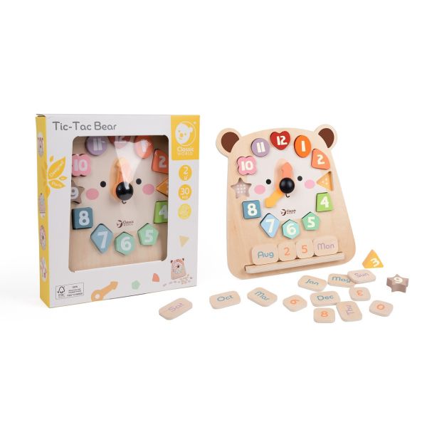 熊熊時光學習板 Tic-Tac Bear｜兒童學習時間時鐘．適合2歲以上【德國Classic World客來喜經典木玩】 classic world,德國木玩具,客來喜,德國客來喜,德國classicworld,classicworld,classicworld台灣代理,classicworld獨家代理,德國設計玩具,玩具,木玩,經典木玩,木製玩具,木質玩具,兒童玩具,寶寶玩具,益智,益智玩具,安全玩具,無甲醛,零甲醛,無毒,環保漆,手眼協調,視覺發展玩具,智能發展玩具,視覺專注,想像力,邏輯力,空間認知,抓握力,拼