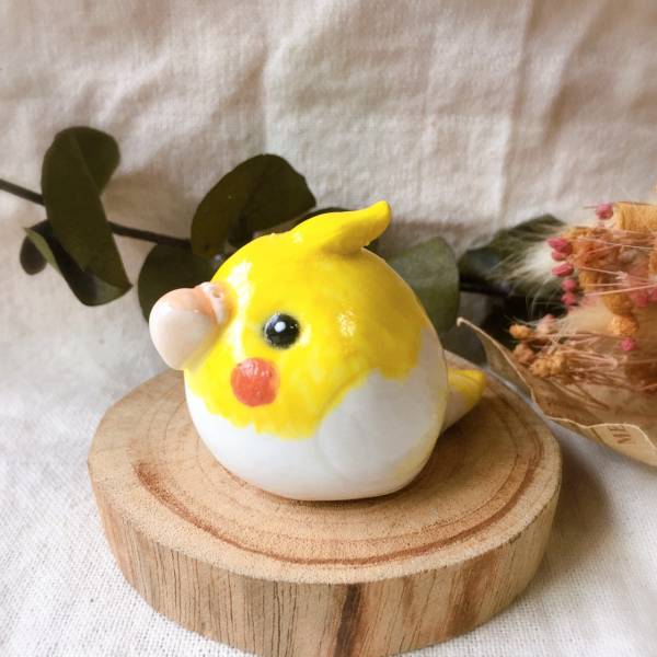 手作瓷偶 黃化玄鳳 精油項鍊,香氛,陶藝,手作,王榕,手作耳環,客製化,寵物客製