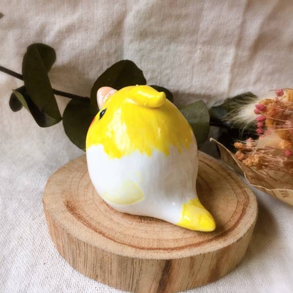 手作瓷偶 黃化玄鳳 精油項鍊,香氛,陶藝,手作,王榕,手作耳環,客製化,寵物客製