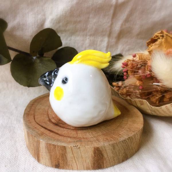 手作瓷偶 葵花鸚鵡 精油項鍊,香氛,陶藝,手作,王榕,手作耳環,客製化,寵物客製