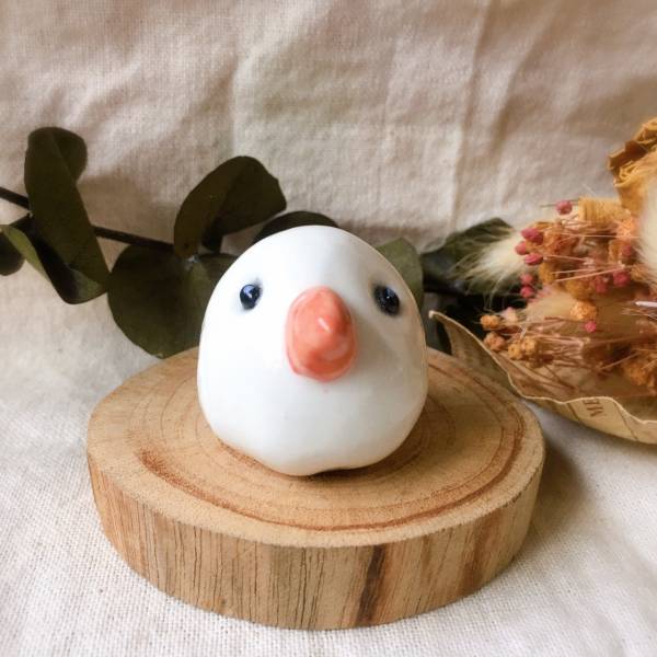 手作瓷偶 白文鳥 精油項鍊,香氛,陶藝,手作,王榕,手作耳環,客製化,寵物客製