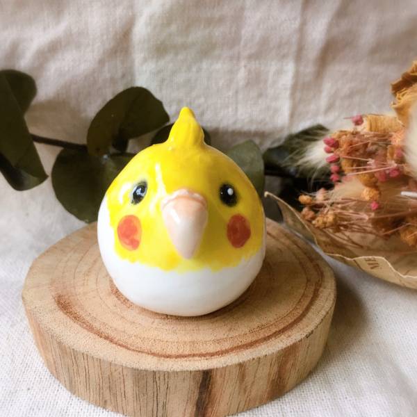 手作瓷偶 黃化玄鳳 精油項鍊,香氛,陶藝,手作,王榕,手作耳環,客製化,寵物客製