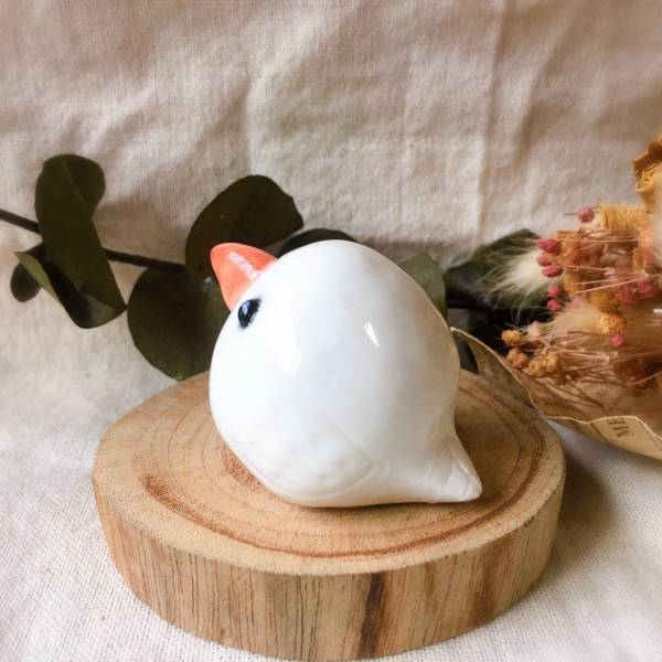 手作瓷偶 白文鳥 精油項鍊,香氛,陶藝,手作,王榕,手作耳環,客製化,寵物客製