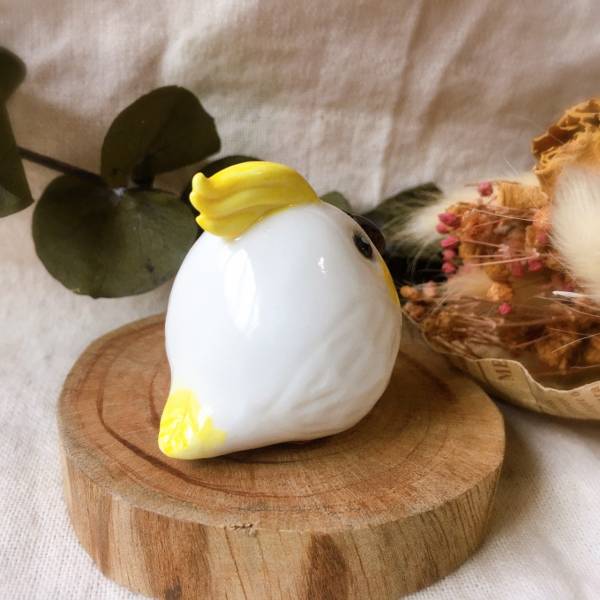 手作瓷偶 葵花鸚鵡 精油項鍊,香氛,陶藝,手作,王榕,手作耳環,客製化,寵物客製
