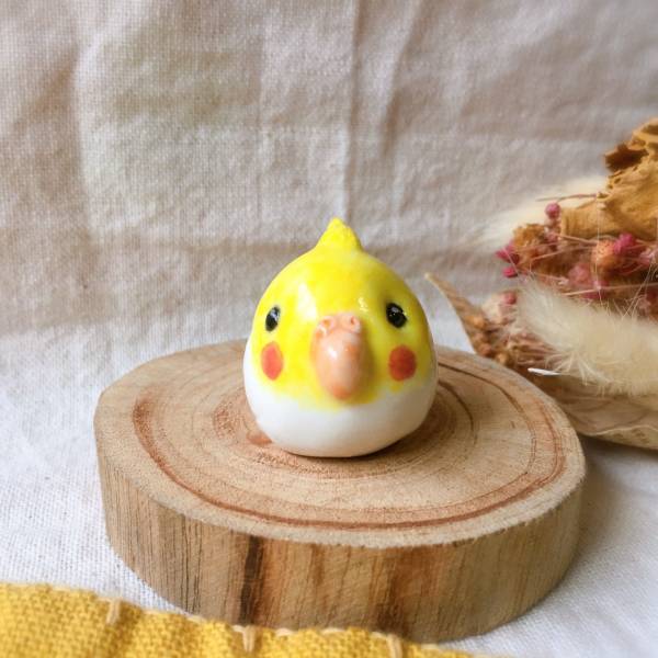 手作瓷偶 黃化玄鳳 精油項鍊,香氛,陶藝,手作,王榕,手作耳環,客製化,寵物客製