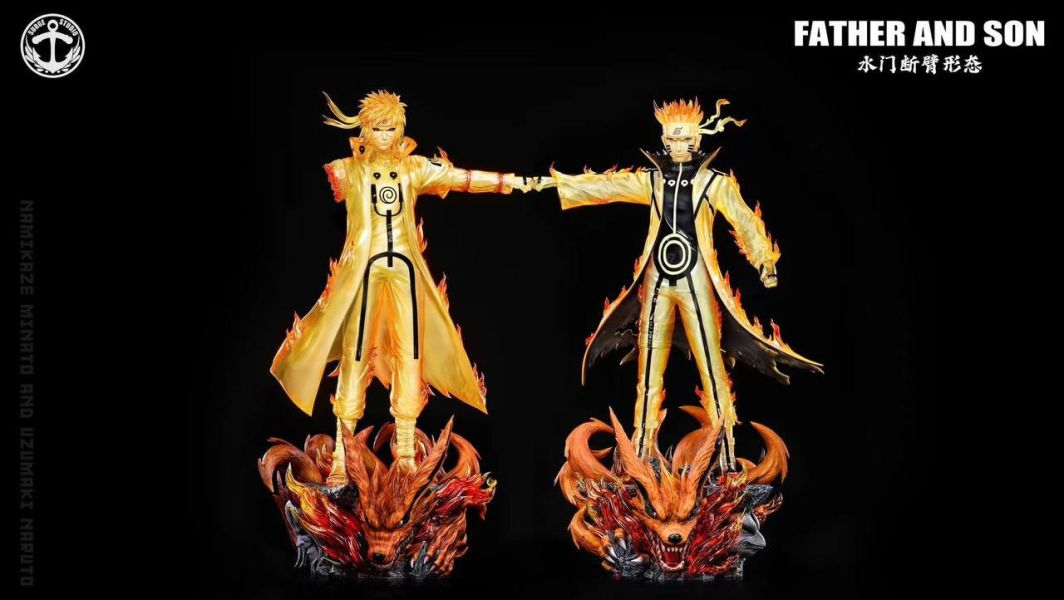 【新品開定】巨浪模玩 父子碰拳共鳴 波風水門 漩渦鳴人 