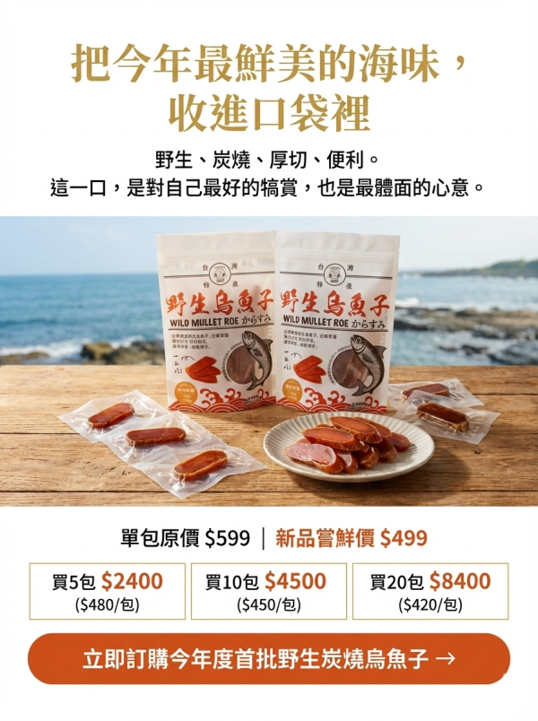 【NEW新品上架】台灣野生炭燒一口烏魚子．80g 台灣烏魚子, 野生一口烏魚子, 炭烤烏魚子推薦, 即食烏魚子, 一口吃烏魚子, 烏魚子禮盒, 2026過年送禮, 厚切烏魚子, 下酒菜推薦, 台中伴手禮, 野生烏魚子宅配, 年貨推薦, 炭燒烏魚子, ㄛ店, OSHOP