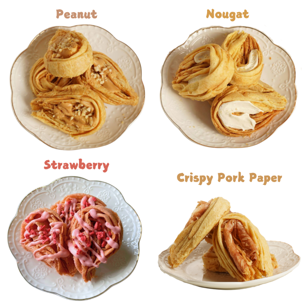 人氣熱銷套餐．10入盒裝 X 4 盒．牛軋糖 脆肉紙 花生 太空草莓 蛋捲推薦, 台中伴手禮, 蛋捲禮盒, 牛軋糖蛋捲, 脆肉紙蛋捲, 花生榛果蛋捲, 草莓蛋捲, 季節限定蛋捲, 人氣蛋捲, 團購美食, 送禮推薦, 台灣伴手禮