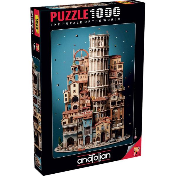 *預購200*土耳其品牌 Anatolian / 比薩斜塔 / 1000片 黑咖啡拼圖,拼圖,預購,比薩斜塔,義大利,地標,建築,城市,世界,特色,藝術家,藝術,主題,1000片,Anatolian,土耳其品牌