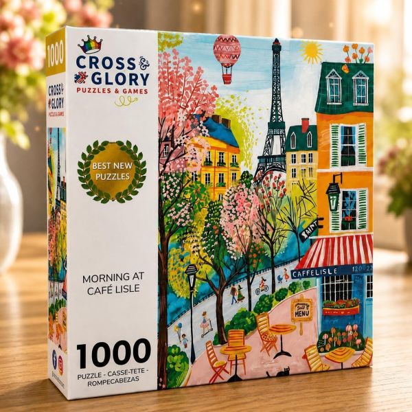 *預購271*美國品牌 Cross & Glory / 清晨的咖啡館 / 1000片 黑咖啡拼圖,拼圖,預購,清晨咖啡館,咖啡館,巴黎,艾菲爾鐵塔,魅力,林蔭大道,歡樂,城市,色彩繽紛,豐富細節,溫暖氣息,特色,藝術家,藝術,主題,1000片,Cross&Glory,美國品牌