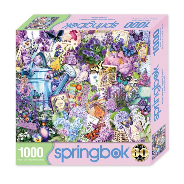 *預購213*美國品牌 Springbok / 紫色激情 / 1000片 黑咖啡拼圖,拼圖,預購,紫色激情,紫色,激情,色彩繽紛,拼貼畫,鮮豔花卉,復古紋理,層層疊疊,美感,元素,禮物,不規則拼片,特色,藝術家,藝術,主題,1000片,Springbok,美國品牌